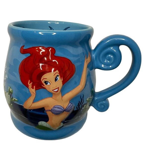 Walt Disney Other - Disney Little Mermaid Coffee Mug Princess Ariel 3D Under the Sea